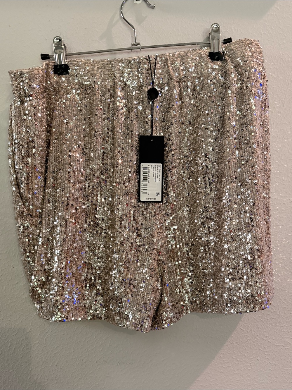 Gianni Bini Silver Sequin Skirt